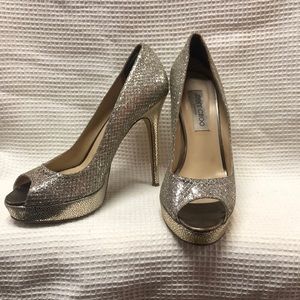 Jimmy Choo Metallic Dahlia Glitter heels